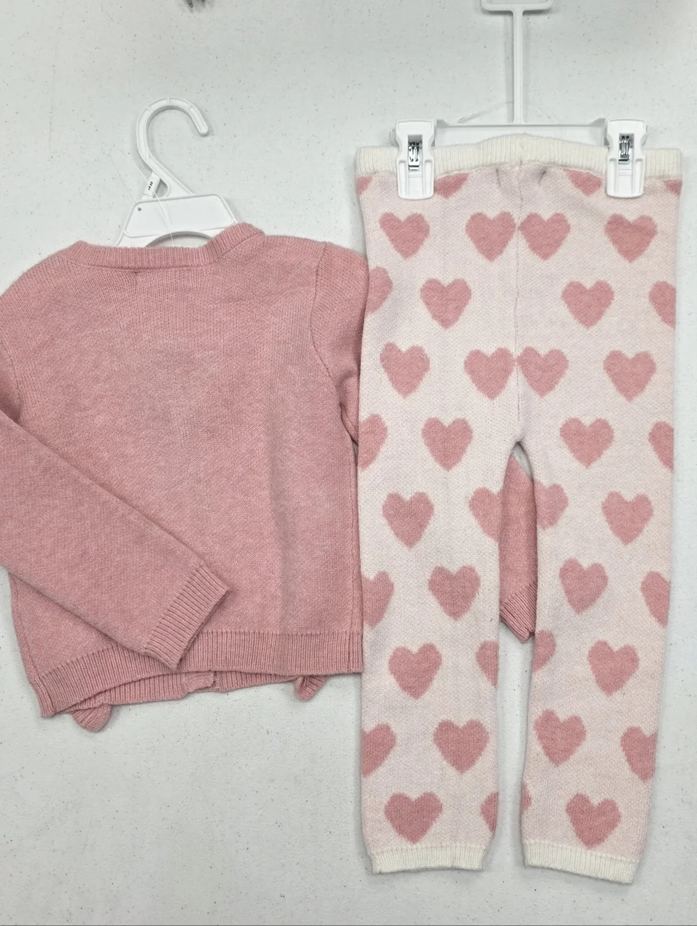 btween Soft Pink Knit Cardigan with Heart Buttons - Picture 5 of 7